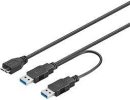 PremiumCord - Cavo a Y Dual Power USB 3.0 con connettore A/Maschio + Micro  B/Maschio : Amazon.it: Informatica